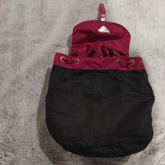 Red Vela Nylon Prada Backpack - Picture 5 of 7